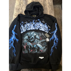 DarcSport - (XL) - Roided OUT BATMAN Hoodie Black/Blue RARE
